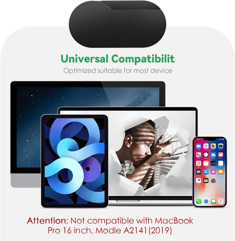 CloudValley [Upgrade Webcam Cover, 0.4 mm Ultra-Thin Metal, Rotating Camera Cover for MacBook Pro, Laptop, MacBook Air, iPad, Tablet, Mac, PC Accessories, 2 Pieces, Black - Image 5